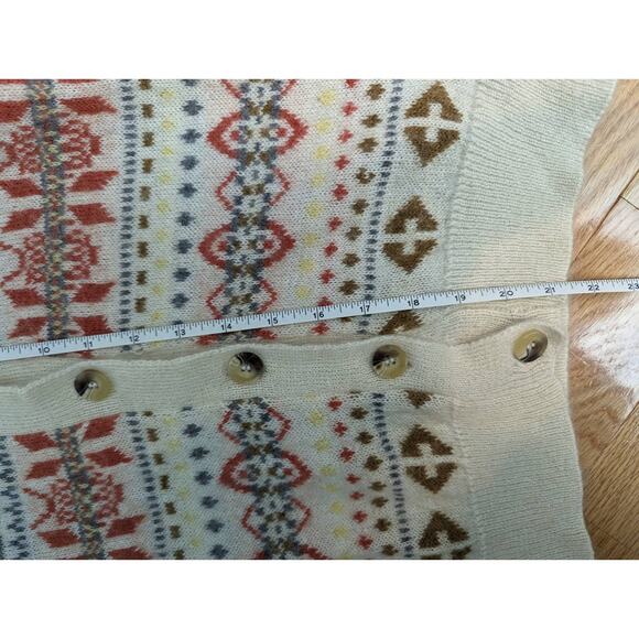 Cardigan Sweater Grandmacore Shabby Chic Ugly Christmas Holiday Party Button Up - Picture 11 of 15